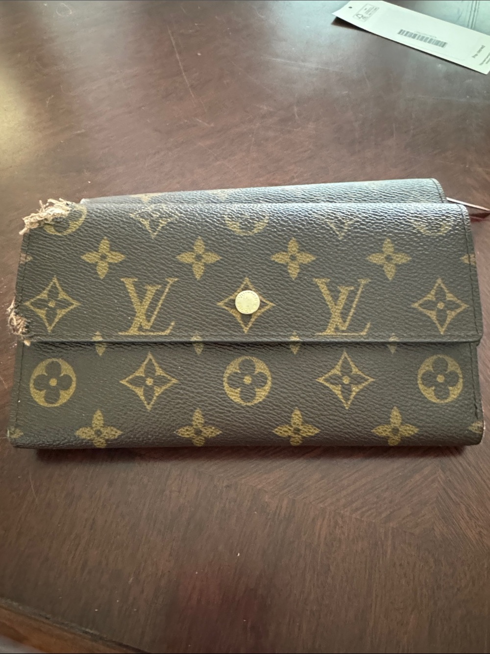 Louis Vuitton Monogram Fold Wallet in Brown and Gold